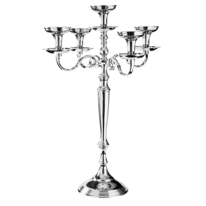 Candelabro argento 5 fuochi h40